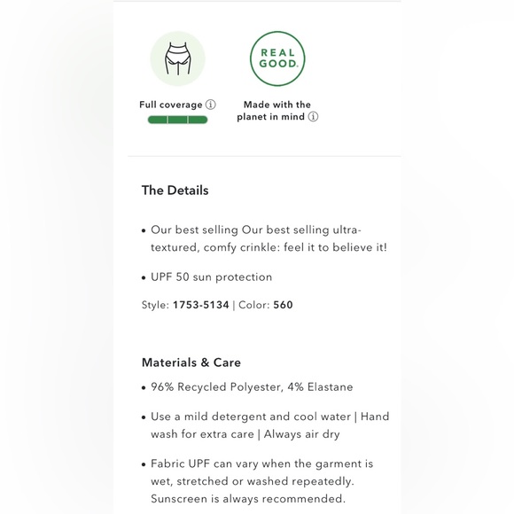 NWT Aerie Crinkle Full Coverage Bikini Bottoms - Picture 7 of 7